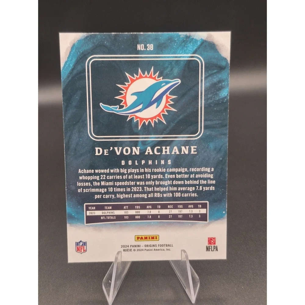 2024 Panini Origins De'Von Achane #38 Turquoise /50  SP Miami Dolphins